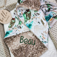 Valley of the Sun Boho Minky Baby Blanket
