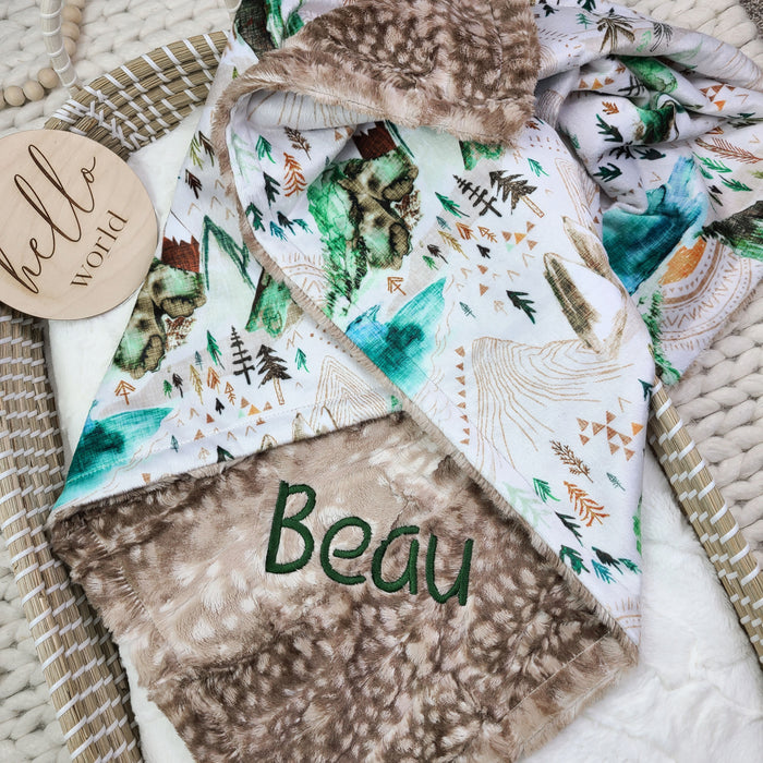 Valley of the Sun Boho Minky Baby Blanket