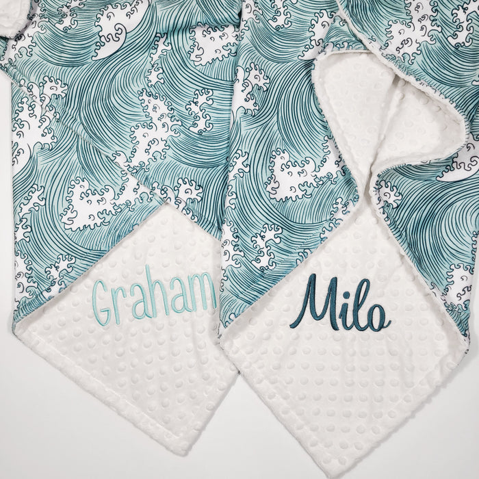 Ocean Waves Baby Blanket - Under the Sea
