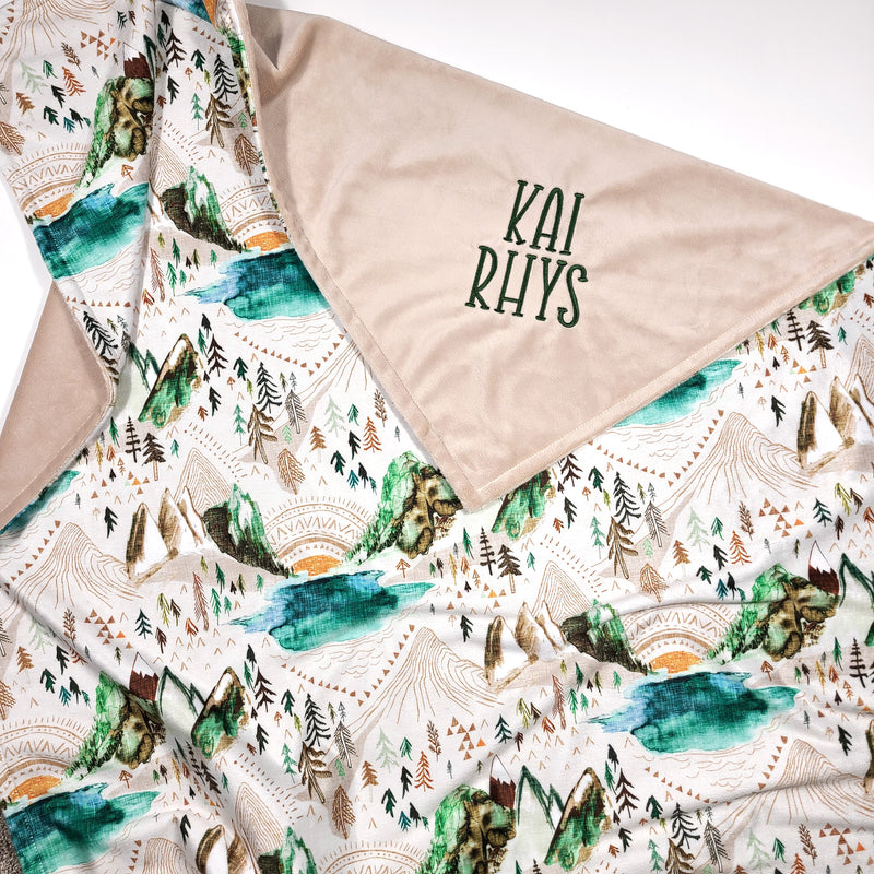 Valley of the Sun Boho Minky Baby Blanket