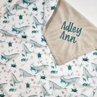 Personalized Ocean Baby Blanket - Under the Sea