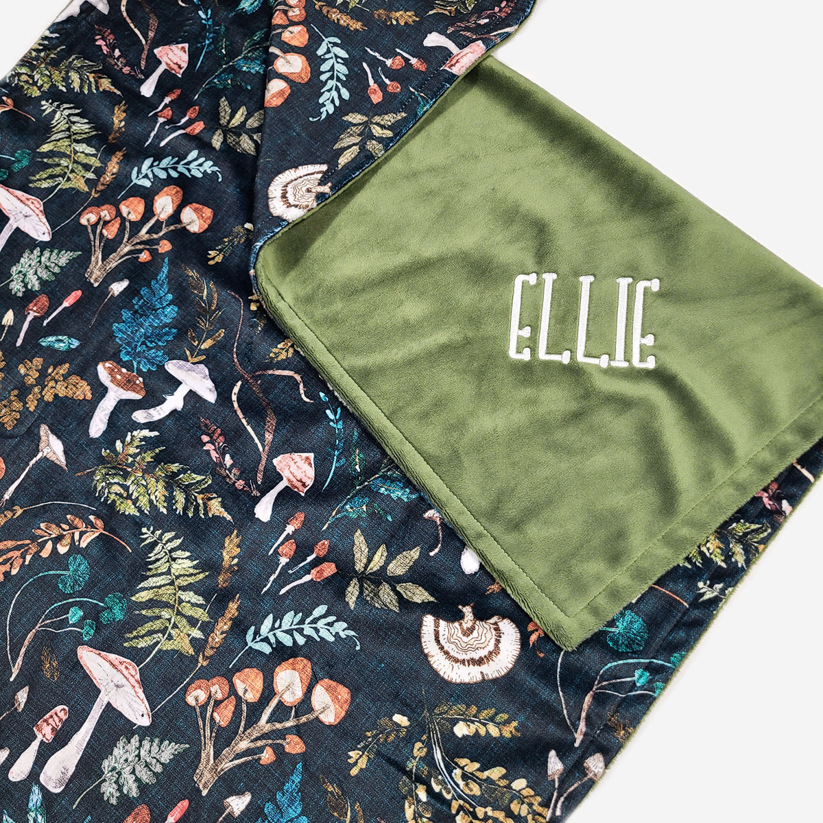 Mushroom Baby Blanket Personalized