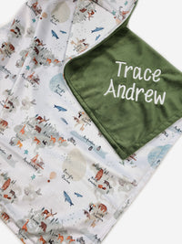 World Map Boy Minky Baby Blanket