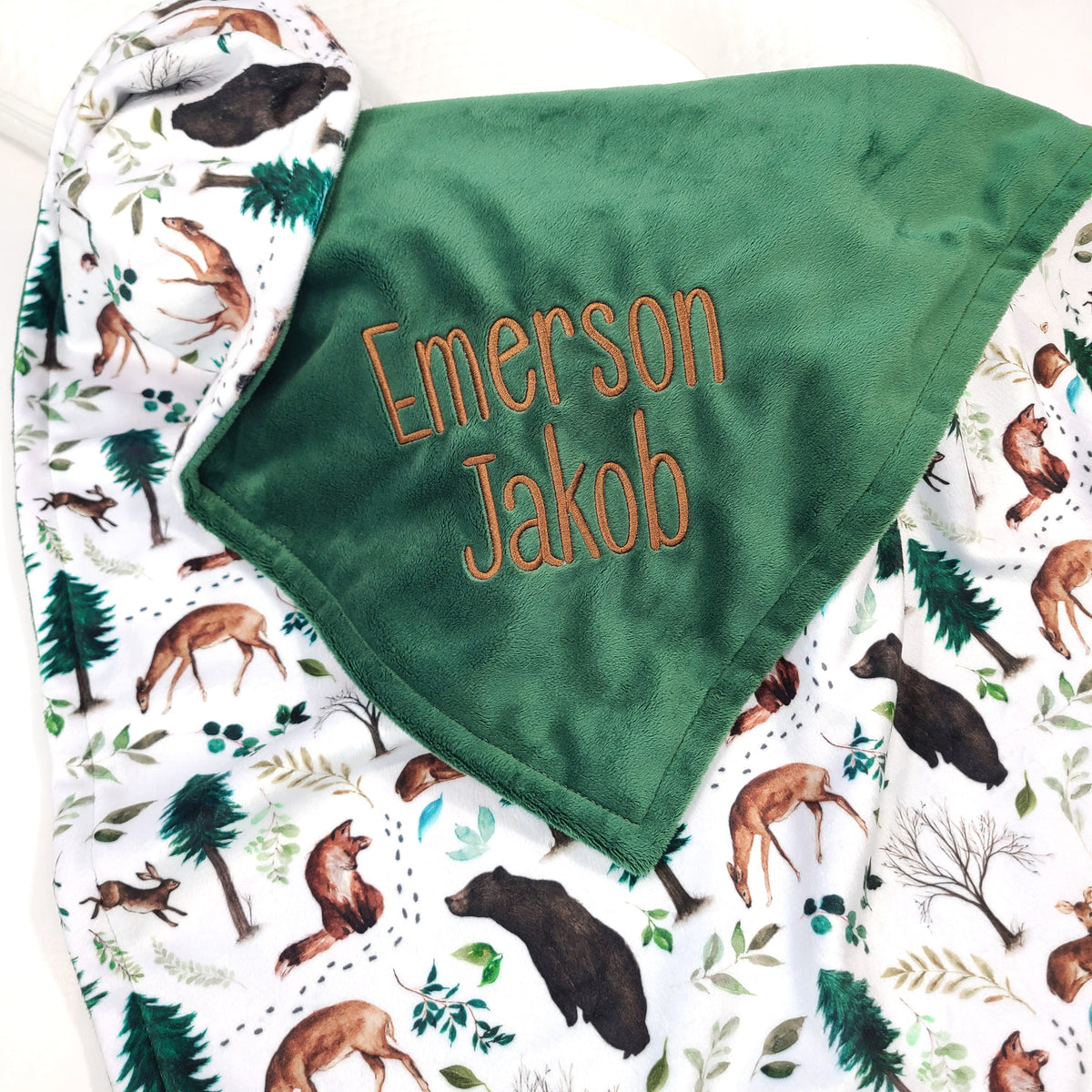 Forest Animals Woodland Baby Boy Blanket