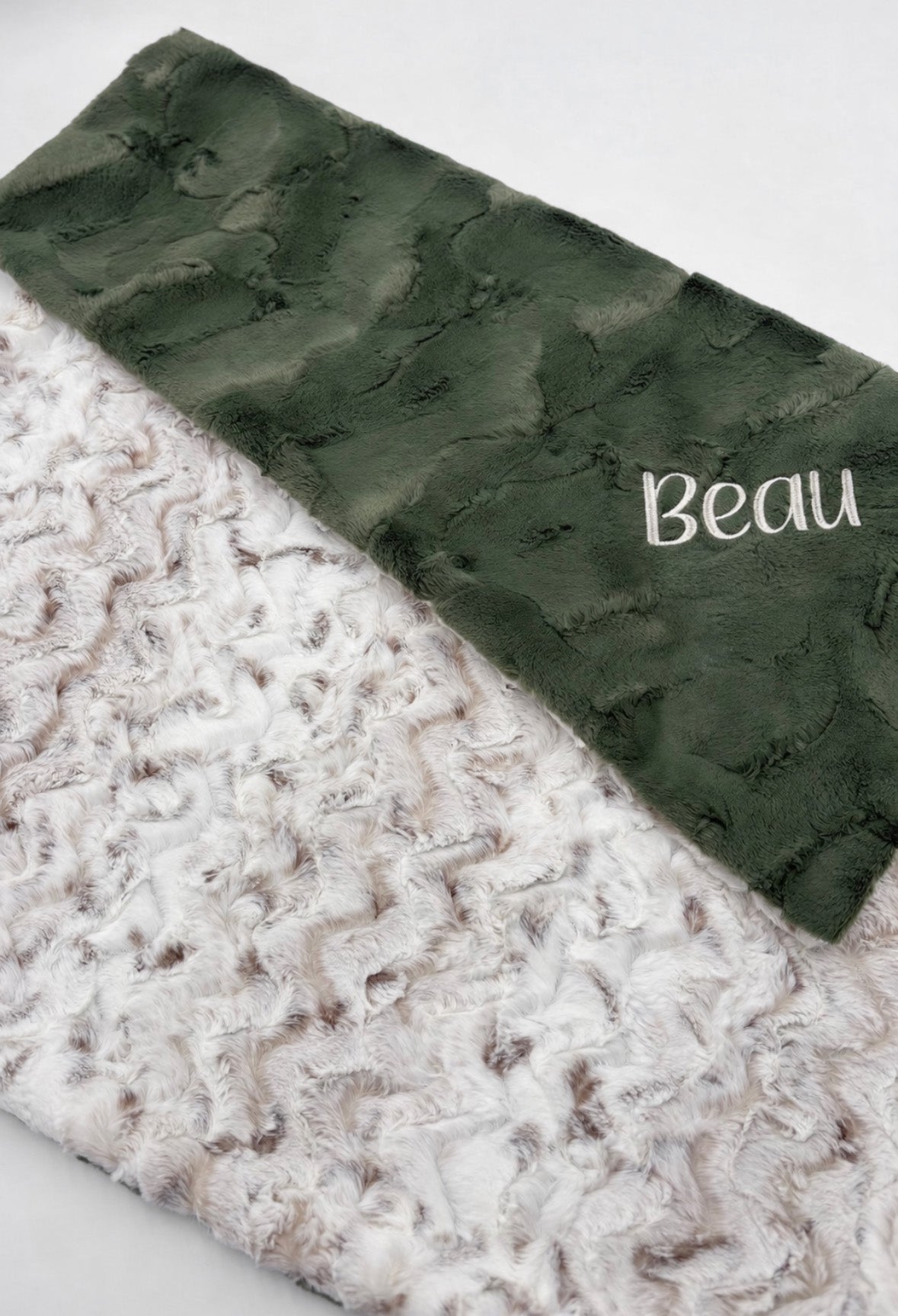Custom Personalized Baby Blanket - Snowy Owl Natural