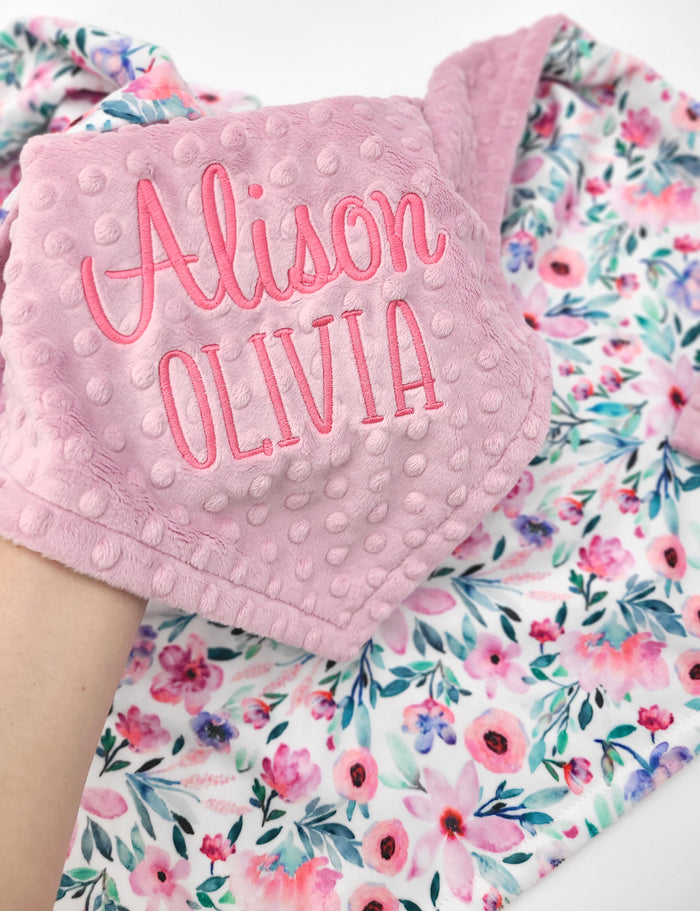 Maddie Floral Baby Girl Blanket