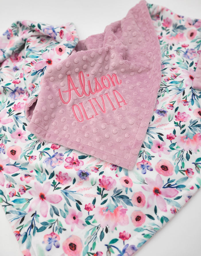 Maddie Floral Baby Girl Blanket