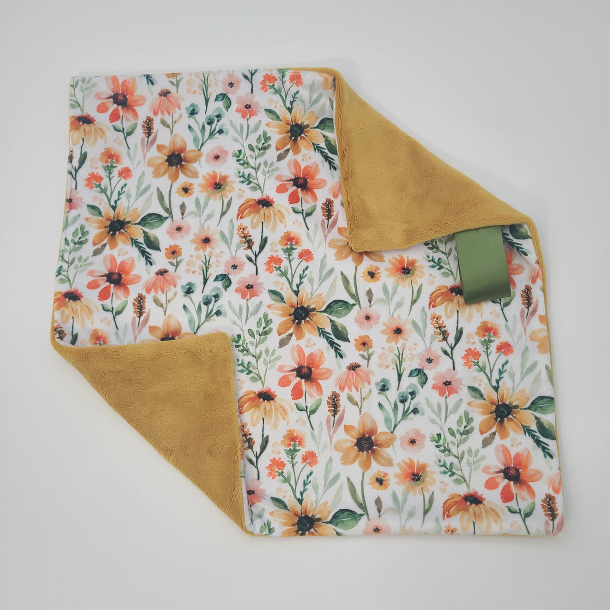 Sunflower lovey with gold smooth backing