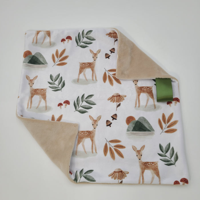 Fawn lovey with latte smooth backing