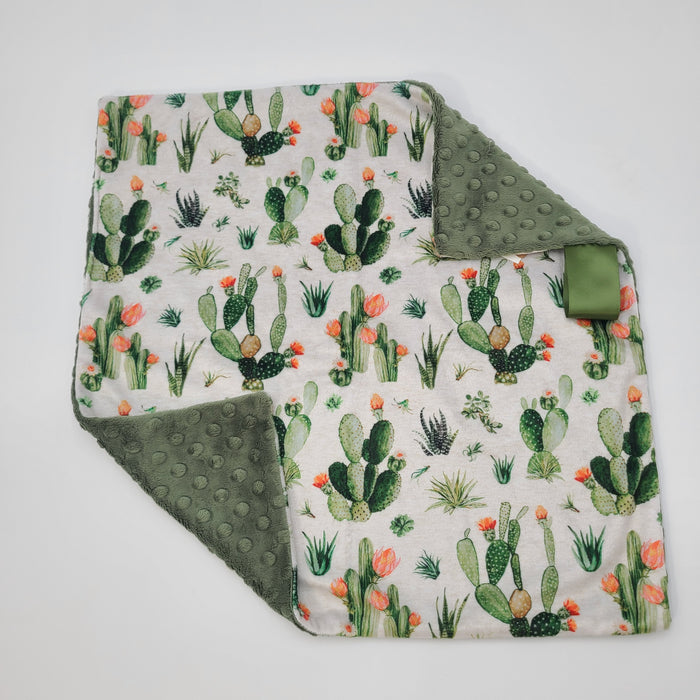 Cactus lovey with chive dot backing