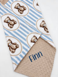 Teddy Bear Baby Boy Blanket