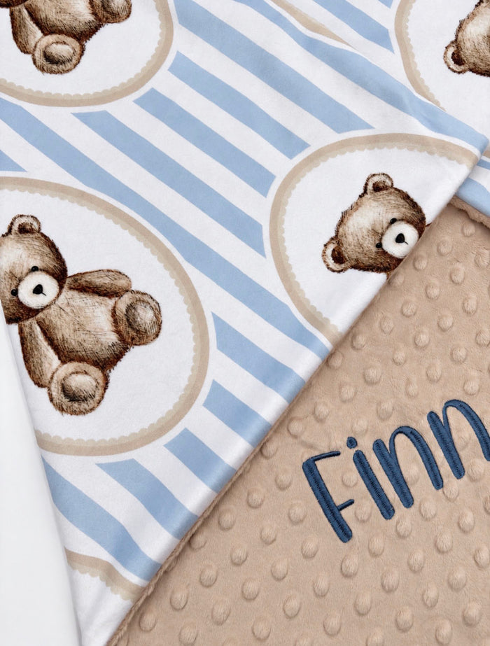 Teddy Bear Baby Boy Blanket