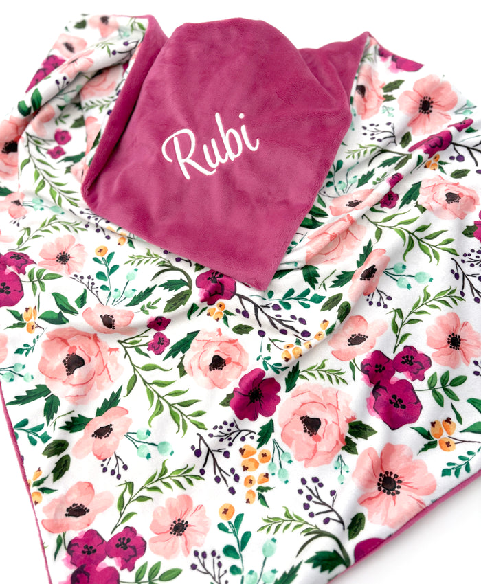 Josie Floral Baby Girl Blanket