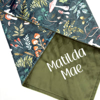 Personalized Mushroom Crib Blanket