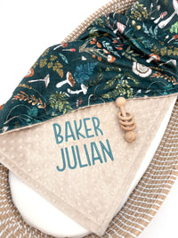 Personalized Mushroom Crib Blanket