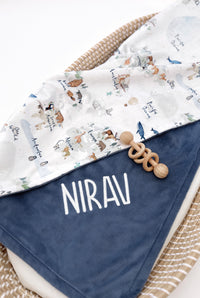 World Map Boy Crib Blanket