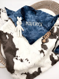 Western Baby Blanket -  Cowhide