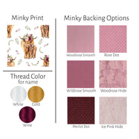 Highland Cow Baby Girl Minky Blanket