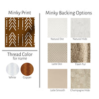 Copper Mudcloth Personalized Baby Blanket