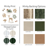 Woodland Fawn Baby Boy Blanket