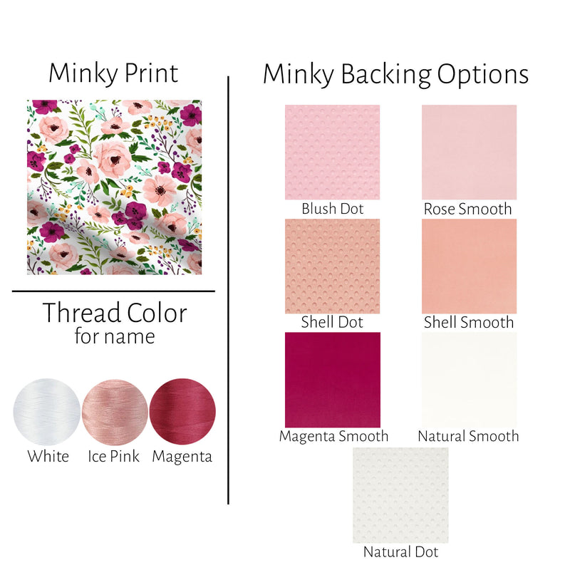 Josie Floral Baby Girl Blanket