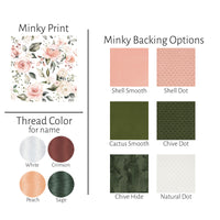 Peach Rose Floral Baby Girl Blanket