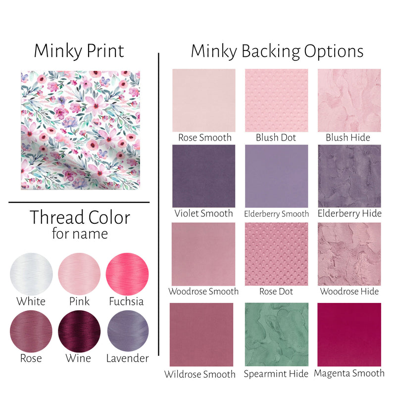 Maddie Floral Baby Girl Blanket