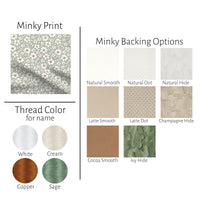 Personalized Baby Blanket Girl - Sage Floral Blanket