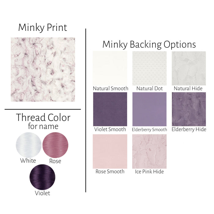 Personalized Baby Blanket - Light Purple Snowy Owl