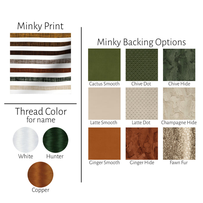 Linen Lines Boy Baby Blanket