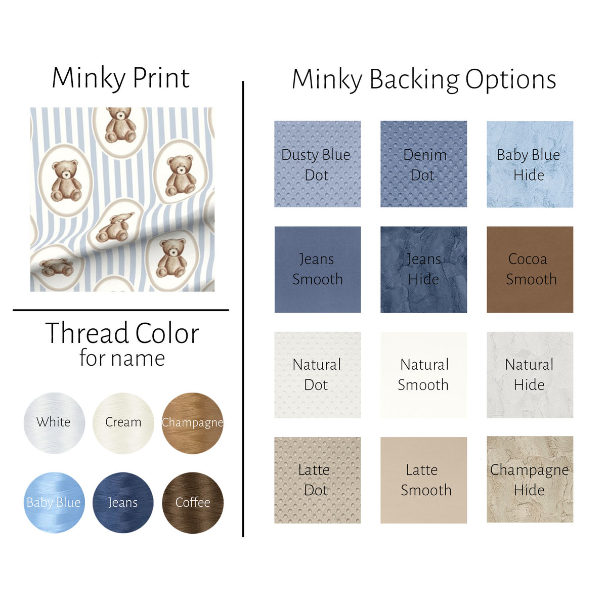 Teddy Bear Baby Boy Blanket