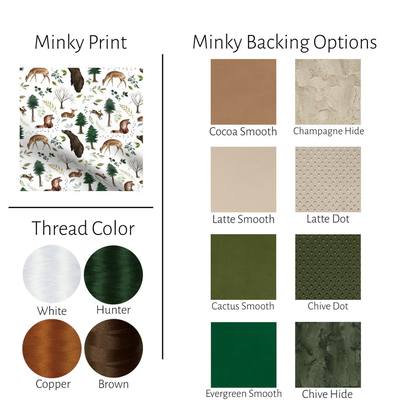 Forest Animals Woodland Baby Boy Blanket